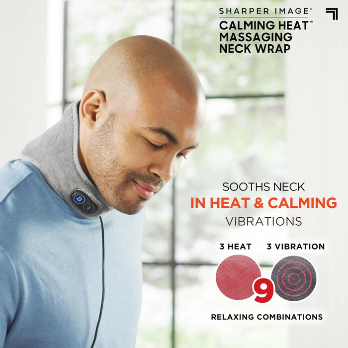 Calm Heat Massaging Neck Wrap – Heated Vibration Therapy for Neck & Shoulder Pain Relief | لفافة الرقبة الحرارية بالتدليك لتخفيف آلام الرقبة والكتفين | Multi-Colors | 30 Days Replacement Warranty | KSA Delivery 1–3 Days
