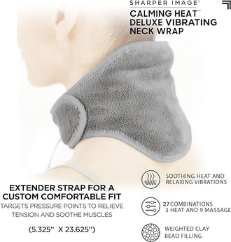 Calm Heat Massaging Neck Wrap – Heated Vibration Therapy for Neck & Shoulder Pain Relief | لفافة الرقبة الحرارية بالتدليك لتخفيف آلام الرقبة والكتفين | Multi-Colors | 30 Days Replacement Warranty | KSA Delivery 1–3 Days