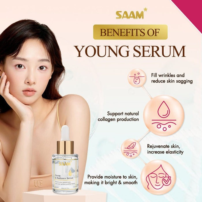 SAAM – Young & Radiance Serum 10% Niacinamide (Original) 30ml | سيروم سام يونغ آند ريديانس بتركيبة نياكيناميد (الأصلي) 30مل | K-Beauty Skincare | 30 Days Replacement Warranty | KSA Delivery 1-3 Days